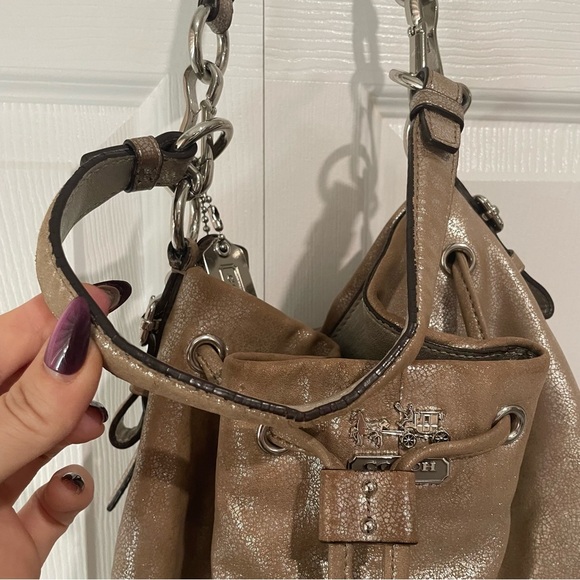 Coach Metallic Gold Hobo Bag - Picture 3 of 10